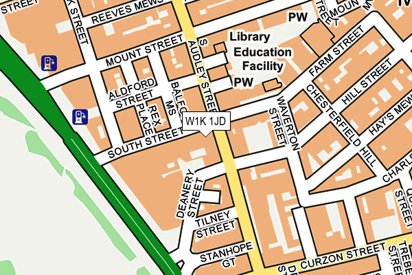 W1K 1JD map - OS OpenMap – Local (Ordnance Survey)