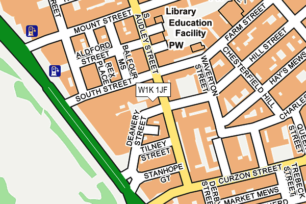 W1K 1JF map - OS OpenMap – Local (Ordnance Survey)