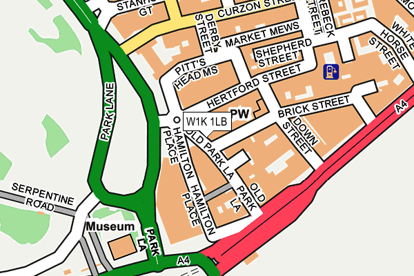 W1K 1LB map - OS OpenMap – Local (Ordnance Survey)