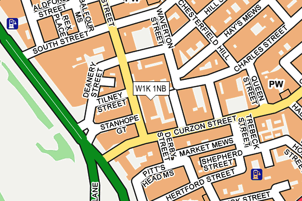 W1K 1NB map - OS OpenMap – Local (Ordnance Survey)