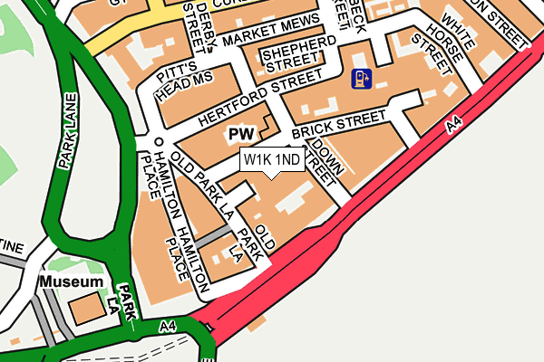 W1K 1ND map - OS OpenMap – Local (Ordnance Survey)