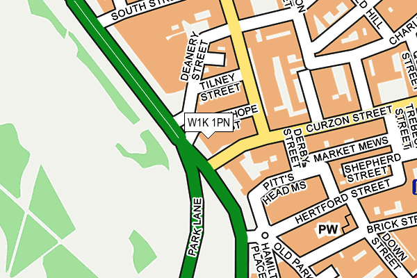 W1K 1PN map - OS OpenMap – Local (Ordnance Survey)