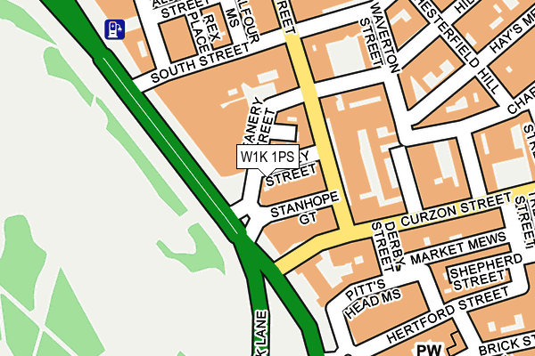 W1K 1PS map - OS OpenMap – Local (Ordnance Survey)