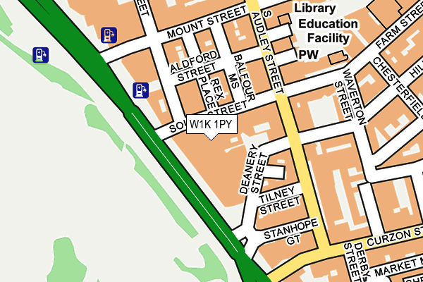 W1K 1PY map - OS OpenMap – Local (Ordnance Survey)