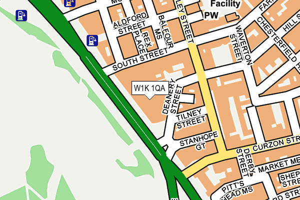 W1K 1QA map - OS OpenMap – Local (Ordnance Survey)