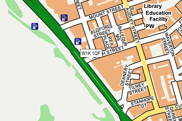 W1K 1QF map - OS OpenMap – Local (Ordnance Survey)