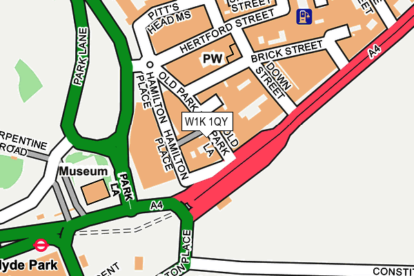 W1K 1QY map - OS OpenMap – Local (Ordnance Survey)