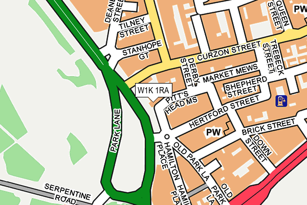W1K 1RA map - OS OpenMap – Local (Ordnance Survey)