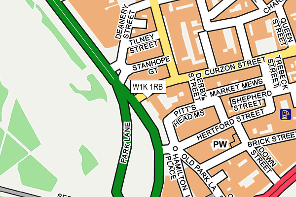 W1K 1RB map - OS OpenMap – Local (Ordnance Survey)