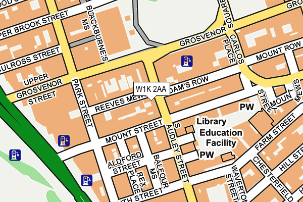 W1K 2AA map - OS OpenMap – Local (Ordnance Survey)