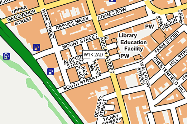 W1K 2AD map - OS OpenMap – Local (Ordnance Survey)
