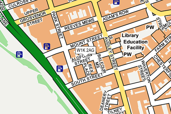 W1K 2AG map - OS OpenMap – Local (Ordnance Survey)