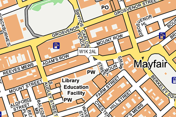 W1K 2AL map - OS OpenMap – Local (Ordnance Survey)