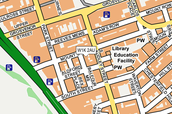 W1K 2AU map - OS OpenMap – Local (Ordnance Survey)