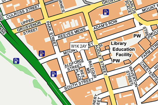 W1K 2AY map - OS OpenMap – Local (Ordnance Survey)