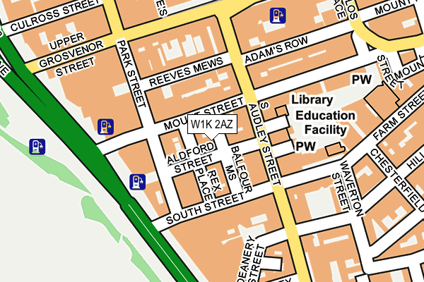 W1K 2AZ map - OS OpenMap – Local (Ordnance Survey)