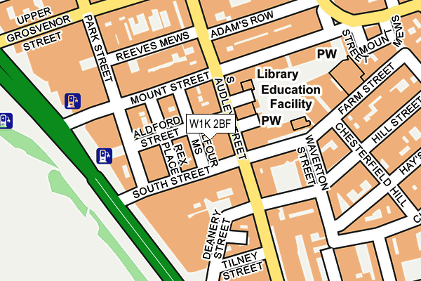 W1K 2BF map - OS OpenMap – Local (Ordnance Survey)