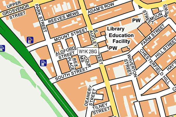 W1K 2BG map - OS OpenMap – Local (Ordnance Survey)