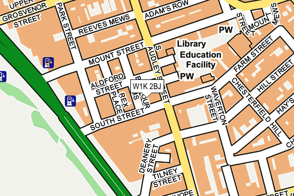 W1K 2BJ map - OS OpenMap – Local (Ordnance Survey)
