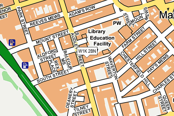 W1K 2BN map - OS OpenMap – Local (Ordnance Survey)