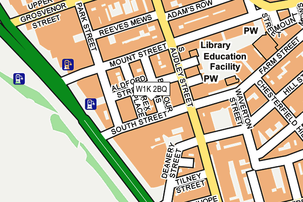 W1K 2BQ map - OS OpenMap – Local (Ordnance Survey)