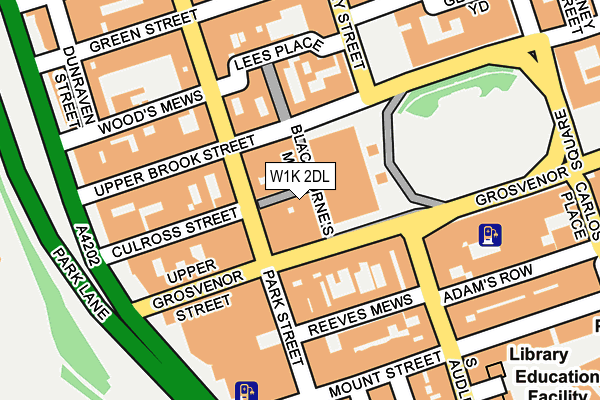 W1K 2DL map - OS OpenMap – Local (Ordnance Survey)