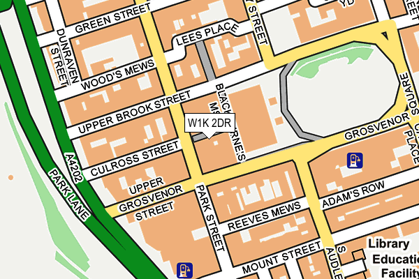 W1K 2DR map - OS OpenMap – Local (Ordnance Survey)