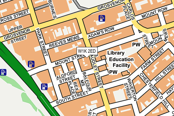 W1K 2ED map - OS OpenMap – Local (Ordnance Survey)