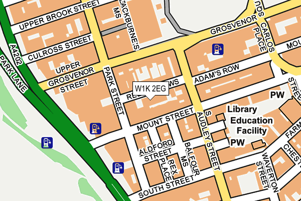 W1K 2EG map - OS OpenMap – Local (Ordnance Survey)