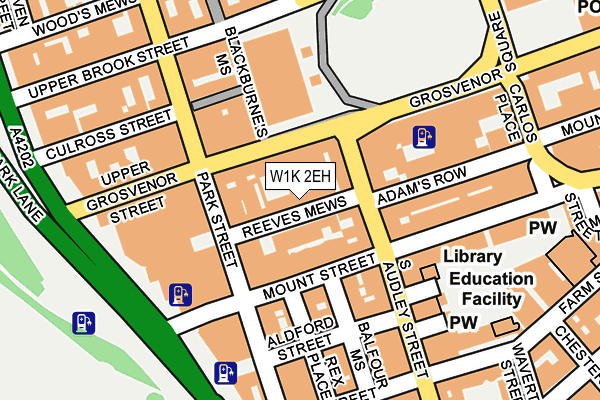 W1K 2EH map - OS OpenMap – Local (Ordnance Survey)