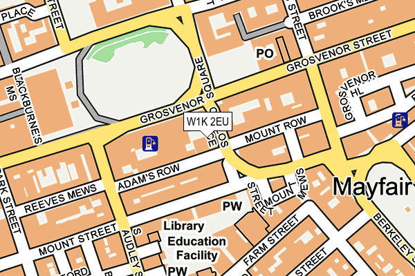 W1K 2EU map - OS OpenMap – Local (Ordnance Survey)