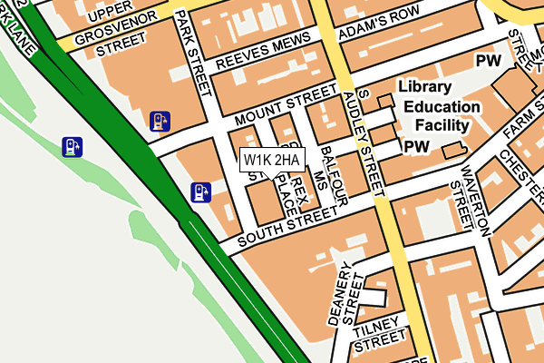 W1K 2HA map - OS OpenMap – Local (Ordnance Survey)