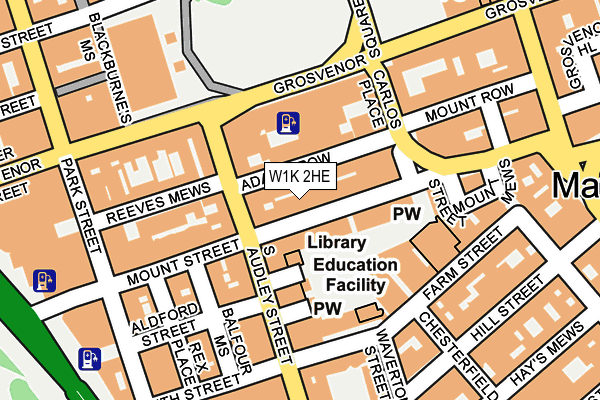 W1K 2HE map - OS OpenMap – Local (Ordnance Survey)