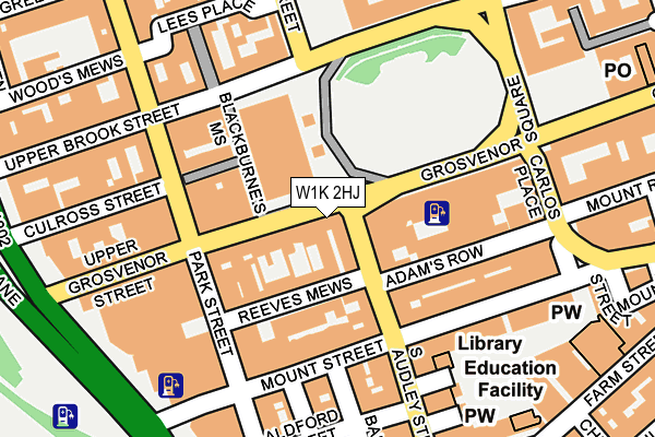 W1K 2HJ map - OS OpenMap – Local (Ordnance Survey)