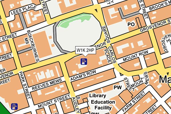 W1K 2HP map - OS OpenMap – Local (Ordnance Survey)