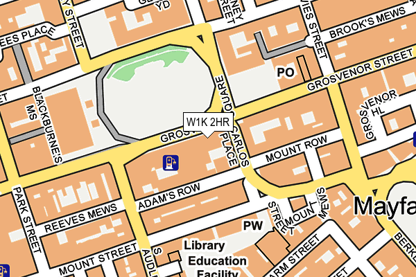 W1K 2HR map - OS OpenMap – Local (Ordnance Survey)