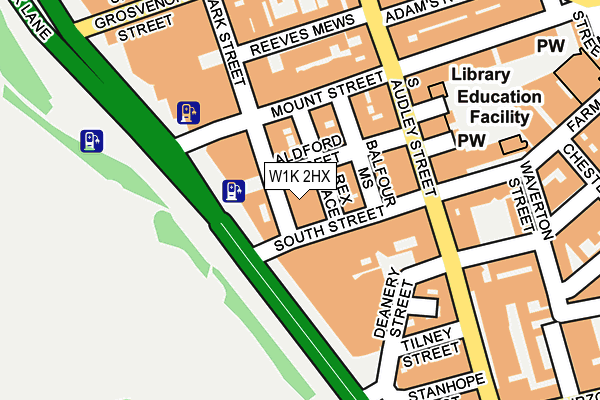 W1K 2HX map - OS OpenMap – Local (Ordnance Survey)