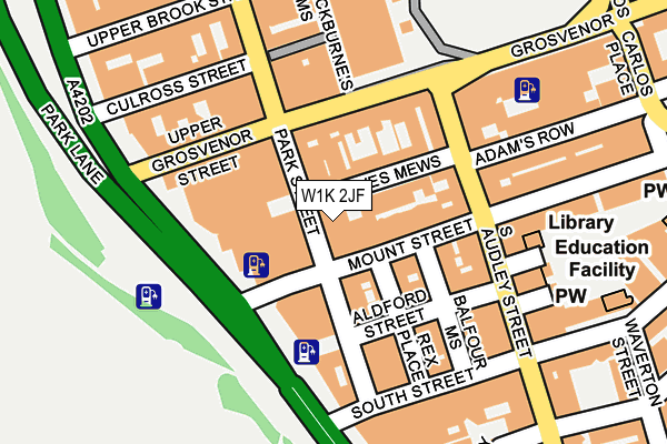 W1K 2JF map - OS OpenMap – Local (Ordnance Survey)