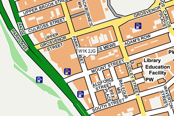 W1K 2JG map - OS OpenMap – Local (Ordnance Survey)