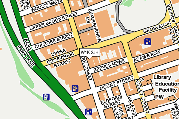 W1K 2JH map - OS OpenMap – Local (Ordnance Survey)