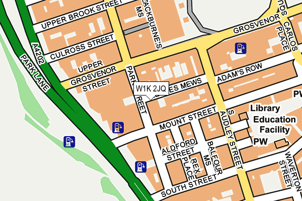 W1K 2JQ map - OS OpenMap – Local (Ordnance Survey)