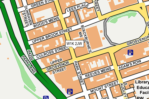 W1K 2JW map - OS OpenMap – Local (Ordnance Survey)