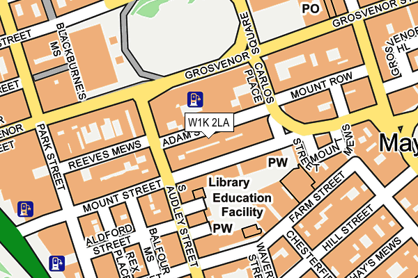 W1K 2LA map - OS OpenMap – Local (Ordnance Survey)