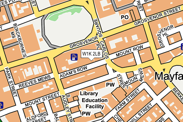 W1K 2LB map - OS OpenMap – Local (Ordnance Survey)
