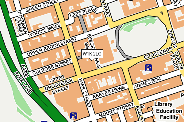 W1K 2LG map - OS OpenMap – Local (Ordnance Survey)