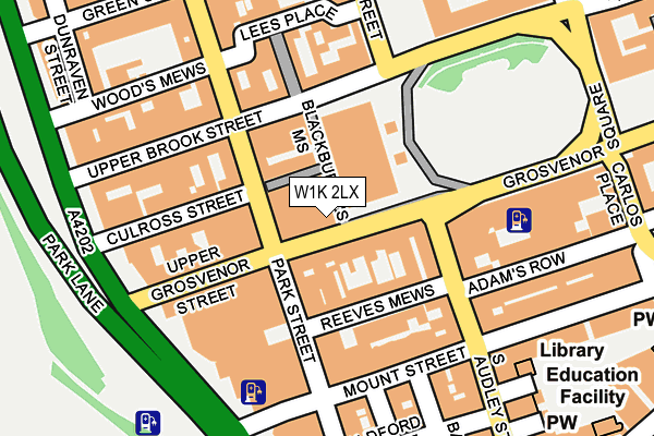 W1K 2LX map - OS OpenMap – Local (Ordnance Survey)