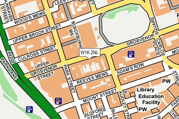 W1K 2NL map - OS OpenMap – Local (Ordnance Survey)
