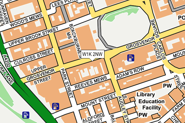 W1K 2NW map - OS OpenMap – Local (Ordnance Survey)
