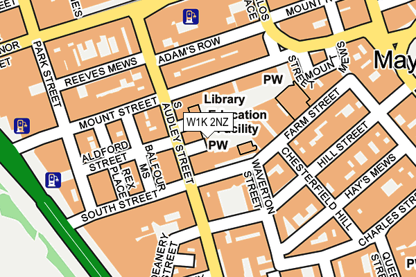 W1K 2NZ map - OS OpenMap – Local (Ordnance Survey)