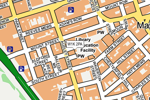 W1K 2PA map - OS OpenMap – Local (Ordnance Survey)